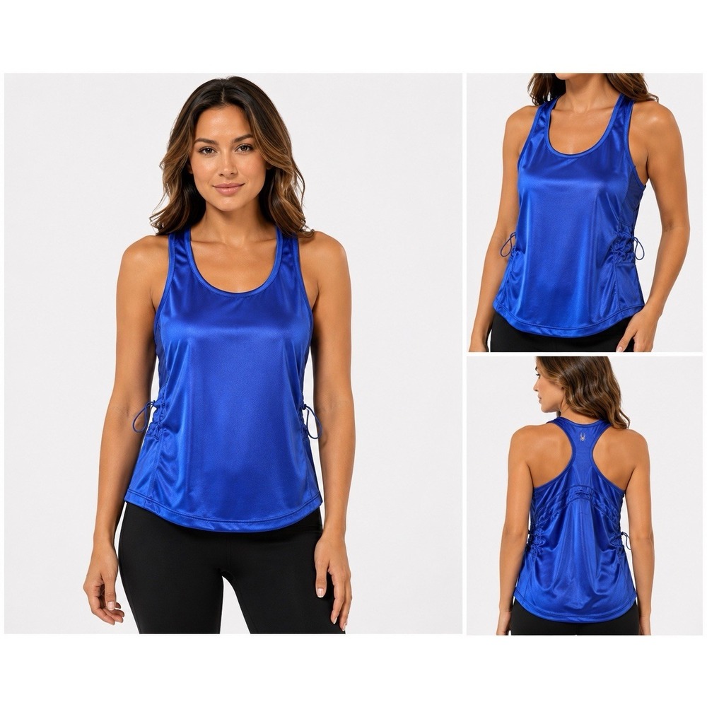Spyder Active Tank Top Women's Small Blue Racerback Athleisure Athletic NWT